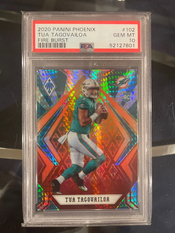 2020 Phoenix Fire Burst PSA 10 Tua Tagovailoa 