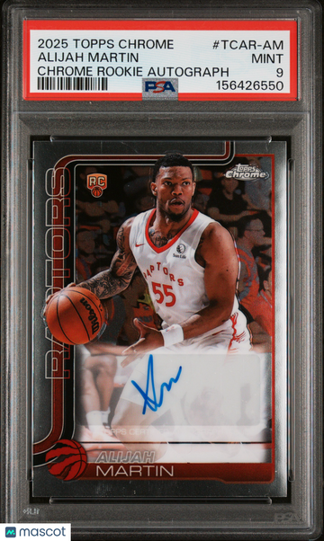 2025 Topps Chrome Alijah Martin #TCARAM Chrome Rookie Autographs PSA 9 Topps