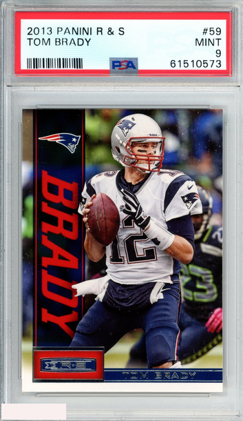2013 PANINI ROOKIES AND STARS TOM BRADY #59 NEW ENGLAND PATRIOTS PSA 9 MINT