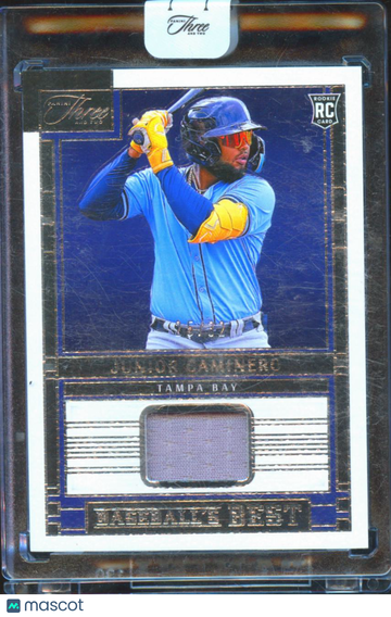 Junior Caminero 2024 Panini Three and Two Baseball RC Memorabilia Tampa Bay Rays