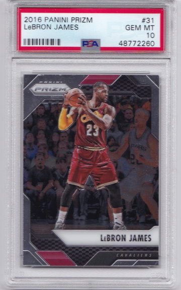 2016 LeBron James Prizm PSA 10