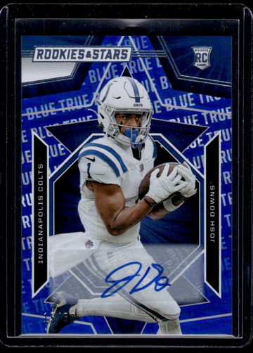 2023 Panini Rookies & Stars True Blue Josh Downs #159 RC Auto