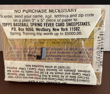 1987 Topps Bo Jackson #170 Cello Pack