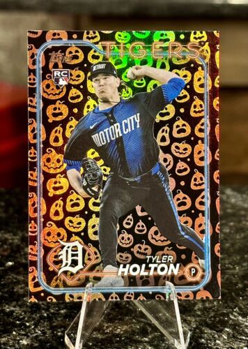 2024 Topps Update TYLER HOLTON RC Halloween Jack O’Lanterns PUMPKIN PARALLEL SSP