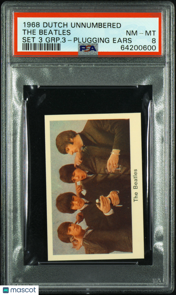 1968 Dutch Unnumbered Set 3 Group 3 The Beatles PLUGGING EARS PSA 8