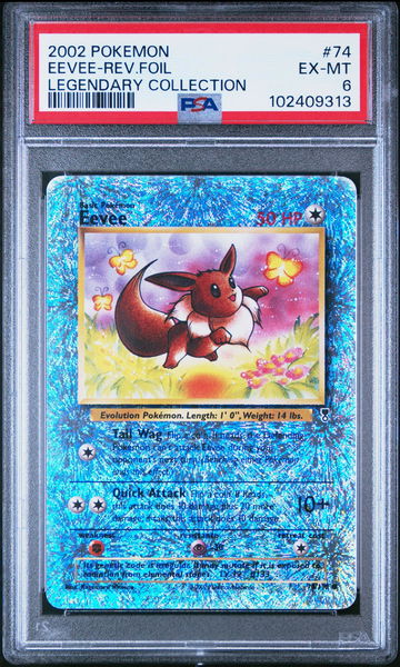 2002 Pokemon Legendary Collection Reverse Foil Eevee #74 PSA 6