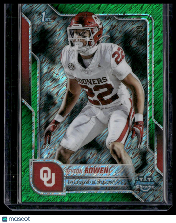 2025 Bowman Chrome University Peyton Bowen #111 Green Shimmer /99