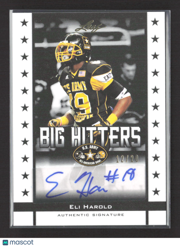 2012 Leaf U.S. Army All-American Bowl Big Hitters Eli Harold #BH-EH1 12/20 Auto