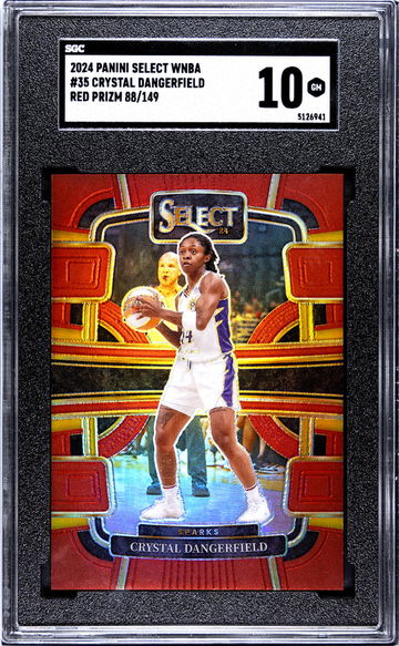 "2024 Panini Select Red Prizm Crystal Dangerfield #35 /149 SGC 10"