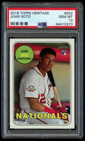 Juan Soto 2018 Topps Heritage High PSA 10 Gem Mint RC