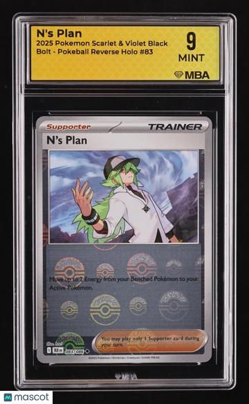 2025 Pokemon Scarlet & Violet Black Bolt N's Plan Reverse Holo MBA 9 #83