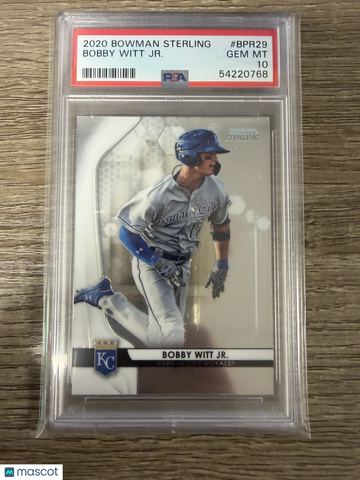 2020 Bowman Sterling Bobby Witt JR. #BPR29 PSA 10