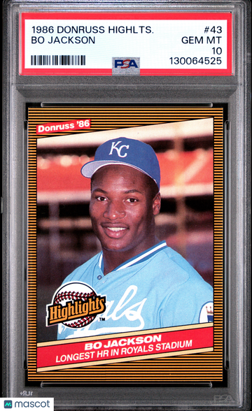 Bo Jackson 1986 Donruss #43 Highlights