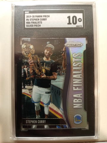 2019-23 Prizm Silver Stephen Curry NBA Finalists SGC 10