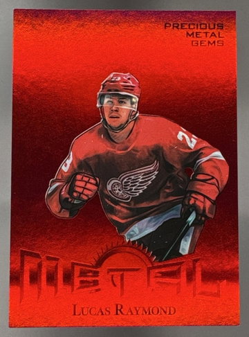 2024 Upper Deck Skybox Metal Universe Lucas Raymond Retro Red PMG /100 SSP
