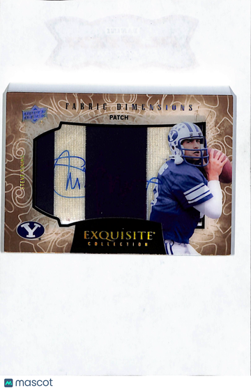 2014 Upper Deck Exquisite Collection Fabric Dimensions Steve Young #DP-SY Autograph Patch Memorabilia