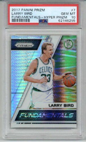 2017 PANINI PRIZM FUNDAMENTALS HYPER PRIZM #7 LARRY BIRD CELTICS PSA 10
