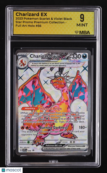 2023 Pokemon Scarlet & Violet Black Star Promo Premium Collection Charizard Holo Full Art MBA 9 #56