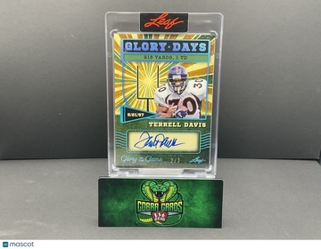 2025 Leaf Glory Days Terrell Davis #GG-TD1 /3 Autograph