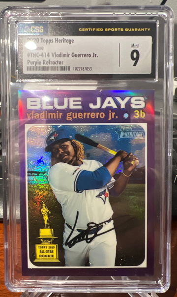 2020 Topps Heritage Chrome Vladimir Guerrero jr purple refractor