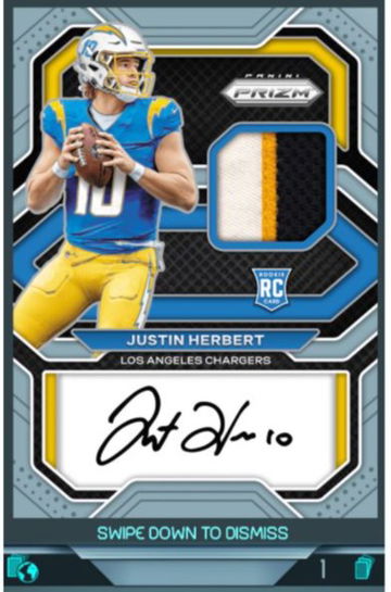 2020 Prizm Panini Blitz Justin Herbert RPA 