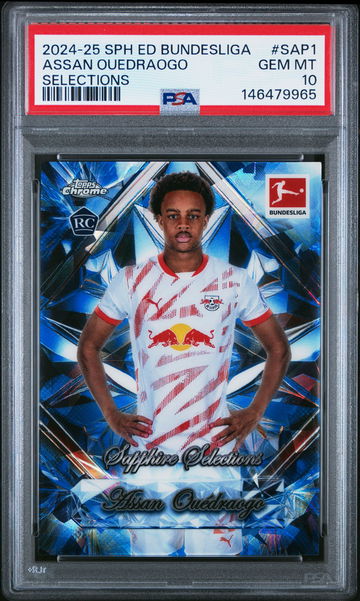 2024 TOPPS BUNDESLIGA SAPPHIRE SELECTIONS SSP ASSAN OUEDRAOGO #SAP1 RC PSA 10