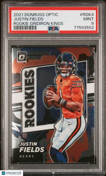 2021 Panini Donruss Optic Rookie Gridiron Kings Justin Fields #RGK4 PSA 9