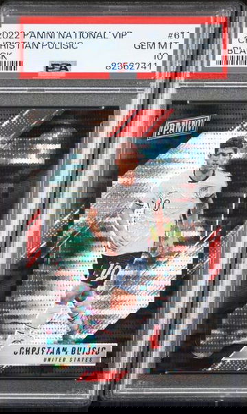 2021 2022 Panini National VIP Christian Pulisic #61 Black /5 PSA 10 GEM MINT USA