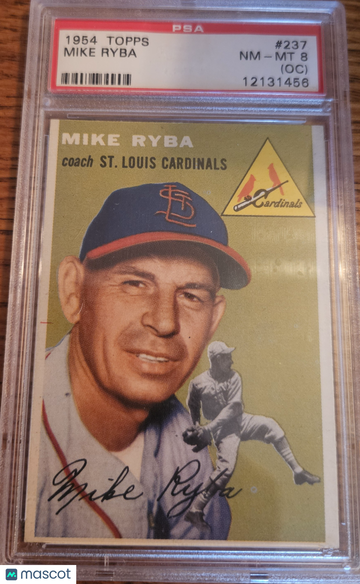 1954 Topps Mike Ryba #237 Oc PSA 8