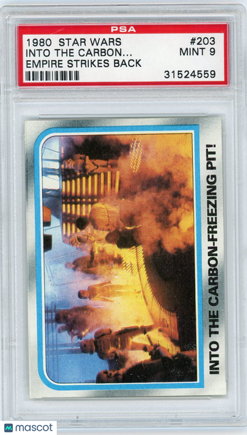1980 Star Wars Empire Strikes Back Into The Carbon.. . #203 PSA 9
