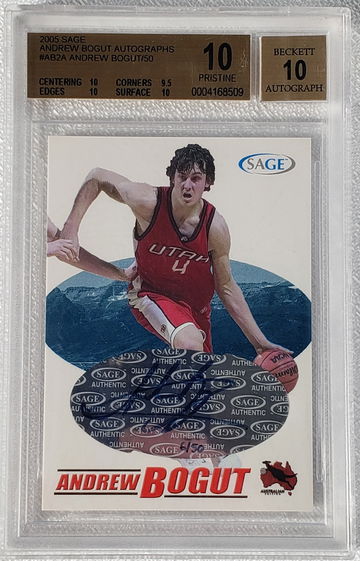 2005 Sage Andrew Bogut Autographs #'d /50 BGS 10 Gem Mint Pop 2