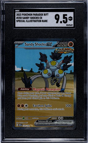 2023 Pokémon Scarlet & Violet Paradox Rift SIR Sandy Shocks #250/182 SGC 9.5