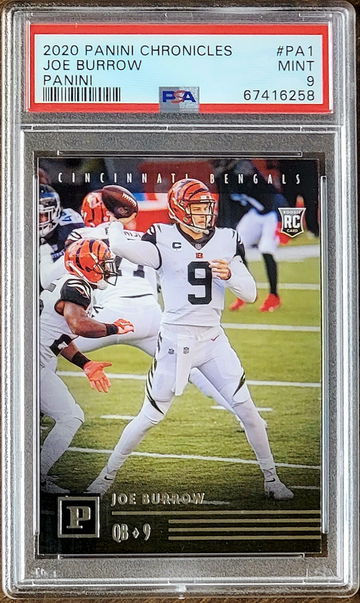 2020 JOE BURROW Panini Chronicles PSA 9 LOW POP Rookie RC #PA1 