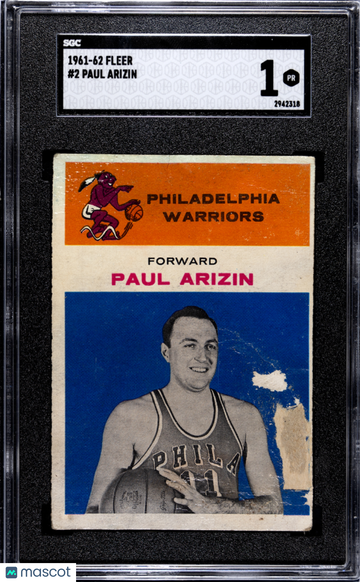 1961 Fleer Paul Arizin #2 SGC 1