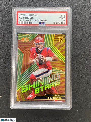 2023 Panini Illusions Shining Stars C.J. Stroud #19 Green Rookie PSA 10