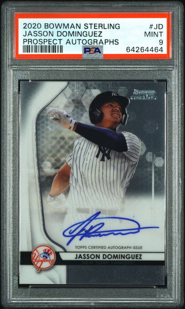 💎🚨2020 Bowman Sterling Prospect Auto JASSON DOMINGUEZ PSA 9 Yankees PSA 9🔥👽