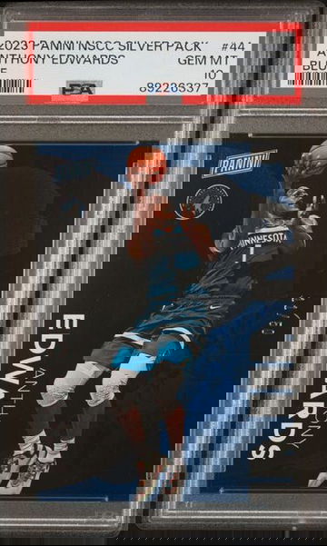 2023 Panini NSCC Silver Pack #44 Anthony Edwards 11/50 Blue PSA 10! Color Match!