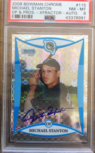 Mike Stanton xfractor psa 8