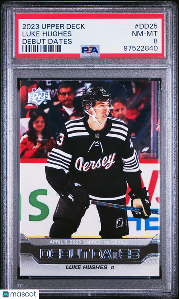 2023 Upper Deck Debut Dates Luke Hughes #DD25 PSA 8