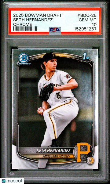 2025 Bowman Draft Seth Hernandez #BDC-25 Chrome PSA 10
