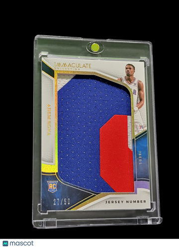 2025 Panini Immaculate Collection Adem Bona #JP-BNA /50 Patch RC Jersey Number