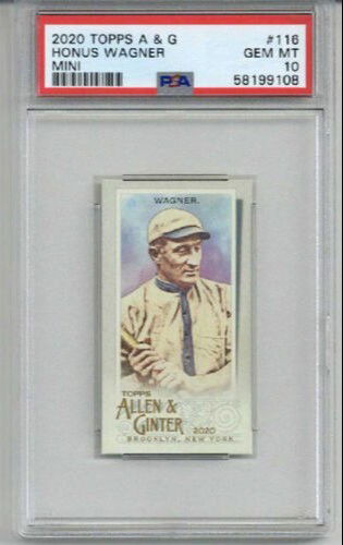 2020 TOPPS ALLEN & GINTER MINI #116 HONUS WAGNER CARD PIRATES PSA 10 LOW POP