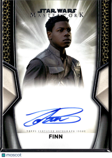 2017 Topps Star Wars Masterwork John Boyega Topps Certified Autograph Issue #A-F