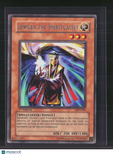 Yu-Gi-Oh! TCG 2003 Yu-Gi-Oh! Labyrinth of Nightmare Jowgen the Spiritualist 1st Edition