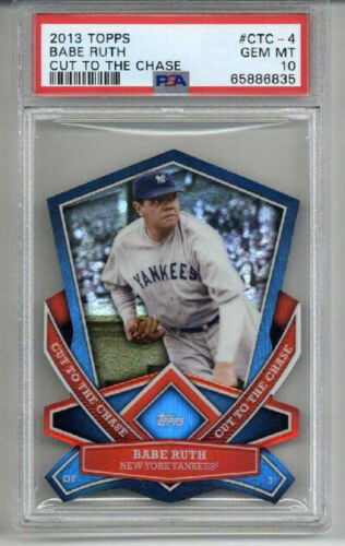 2013 TOPPS CUT TO THE CHASE #CTC-4 BABE RUTH NEW YORK YANKEES PSA 10 LOW POP