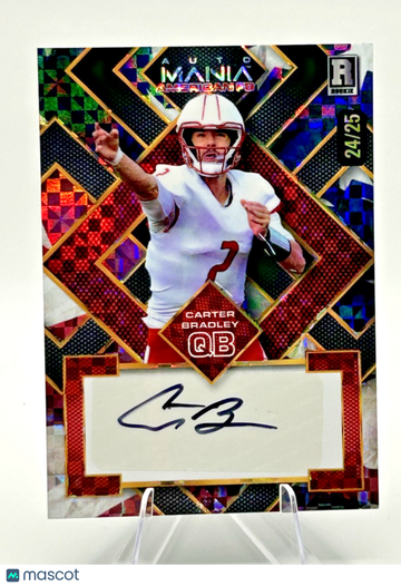 2024 Wild Card Carter Bradley #AMAD-CB Vintage Flag-Crystal Holo Foil Parallel/Variety Rookie Insert