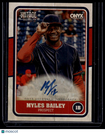 2025 Onyx Vintage Extended Myles Bailey #VAMYBA Autographs AU