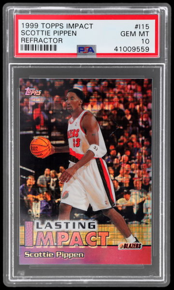 1999 Topps Impact Scottie Pippen Refractor PSA 10