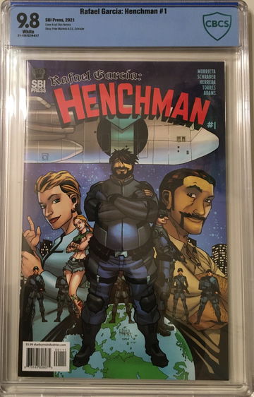 RAFAEL GARCIA: HENCHMAN # 1  SBI PRESS 2021  CBCS 9.8 WHITE (CGC)  COOL BOOK!!