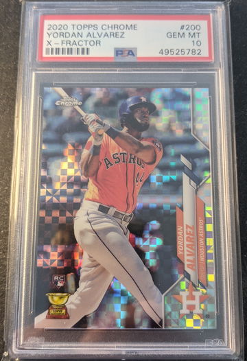 2020 Topps Chrome X-Fractor Yordan Alvarez PSA 10